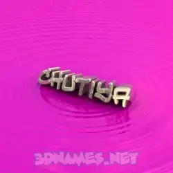 chutiya in Pink Graffiti style - 3D name wallpaper