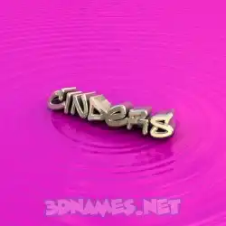 cinders in Pink Graffiti style - 3D name wallpaper