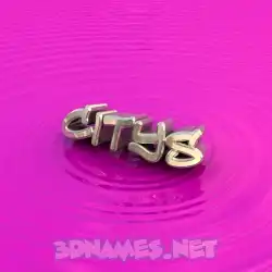 citys in Pink Graffiti style - 3D name wallpaper