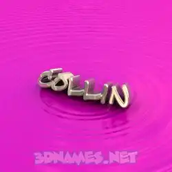 collin in Pink Graffiti style - 3D name wallpaper