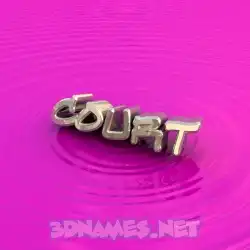 court in Pink Graffiti style - 3D name wallpaper
