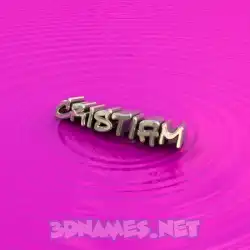 cristiam in Pink Graffiti style - 3D name wallpaper