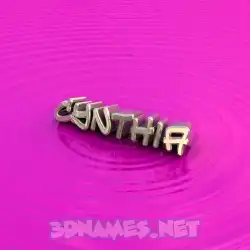 cynthia in Pink Graffiti style - 3D name wallpaper