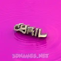 cyril in Pink Graffiti style - 3D name wallpaper