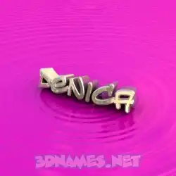 denica in Pink Graffiti style - 3D name wallpaper