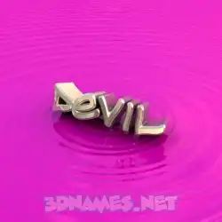 devil in Pink Graffiti style - 3D name wallpaper