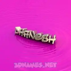 dhanesh in Pink Graffiti style - 3D name wallpaper