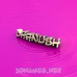 dhanush in Pink Graffiti style - 3D name wallpaper
