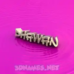 dhawan in Pink Graffiti style - 3D name wallpaper