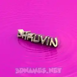 dhruvin in Pink Graffiti style - 3D name wallpaper
