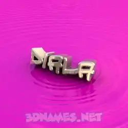 diala in Pink Graffiti style - 3D name wallpaper