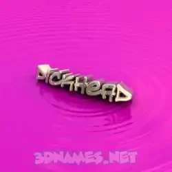 dickhead in Pink Graffiti style - 3D name wallpaper