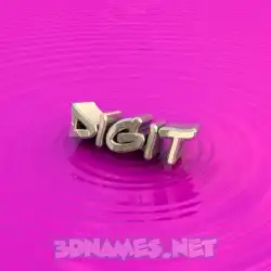 digit in Pink Graffiti style - 3D name wallpaper