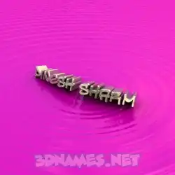 dinesh sharm in Pink Graffiti style - 3D name wallpaper