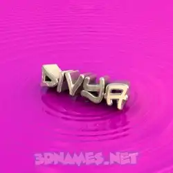 divya in Pink Graffiti style - 3D name wallpaper