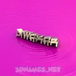 diwakar in Pink Graffiti style - 3D name wallpaper
