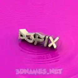 djfix in Pink Graffiti style - 3D name wallpaper