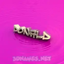 donald in Pink Graffiti style - 3D name wallpaper