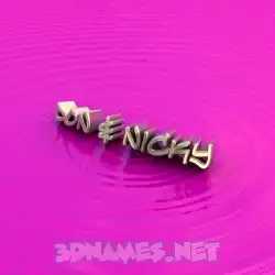 donandnicky in Pink Graffiti style - 3D name wallpaper