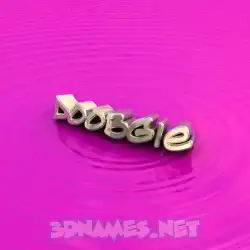 doobgie in Pink Graffiti style - 3D name wallpaper