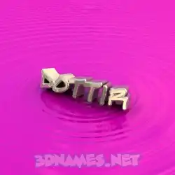 dottir in Pink Graffiti style - 3D name wallpaper
