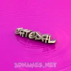 eatedal in Pink Graffiti style - 3D name wallpaper
