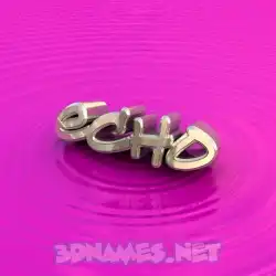 echo in Pink Graffiti style - 3D name wallpaper