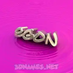 egon in Pink Graffiti style - 3D name wallpaper