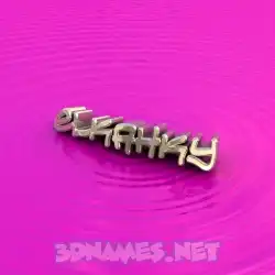 elkahky in Pink Graffiti style - 3D name wallpaper