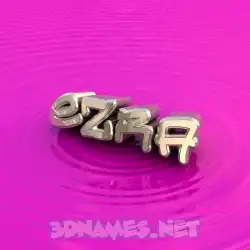 ezra in Pink Graffiti style - 3D name wallpaper