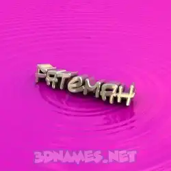 fatemah in Pink Graffiti style - 3D name wallpaper