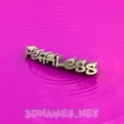 fearless in Pink Graffiti style - 3D name wallpaper