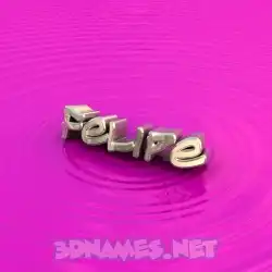 felipe in Pink Graffiti style - 3D name wallpaper