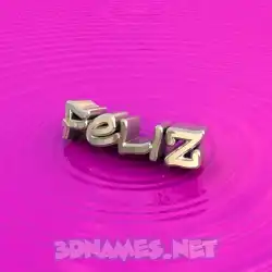 feliz in Pink Graffiti style - 3D name wallpaper