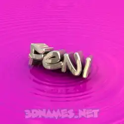 feni in Pink Graffiti style - 3D name wallpaper