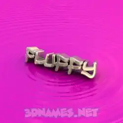 fluffy in Pink Graffiti style - 3D name wallpaper