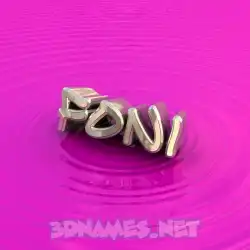 foni in Pink Graffiti style - 3D name wallpaper