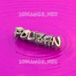 fouzan in Pink Graffiti style - 3D name wallpaper