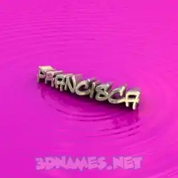francisca in Pink Graffiti style - 3D name wallpaper