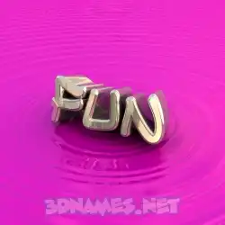 fun in Pink Graffiti style - 3D name wallpaper