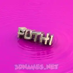 futhi in Pink Graffiti style - 3D name wallpaper