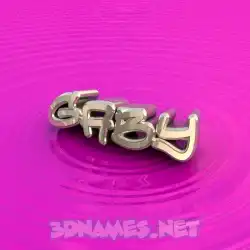 gaby in Pink Graffiti style - 3D name wallpaper