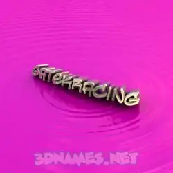 gatekracing in Pink Graffiti style - 3D name wallpaper
