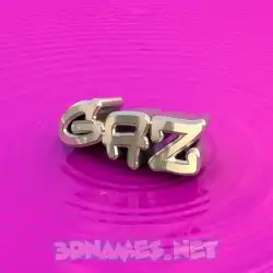gaz in Pink Graffiti style - 3D name wallpaper