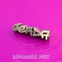 gerda in Pink Graffiti style - 3D name wallpaper