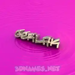 gerlak in Pink Graffiti style - 3D name wallpaper