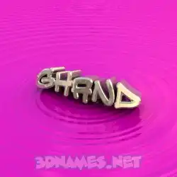 ghand in Pink Graffiti style - 3D name wallpaper