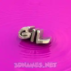 gil in Pink Graffiti style - 3D name wallpaper
