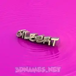 gilbert in Pink Graffiti style - 3D name wallpaper