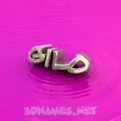 gilo in Pink Graffiti style - 3D name wallpaper